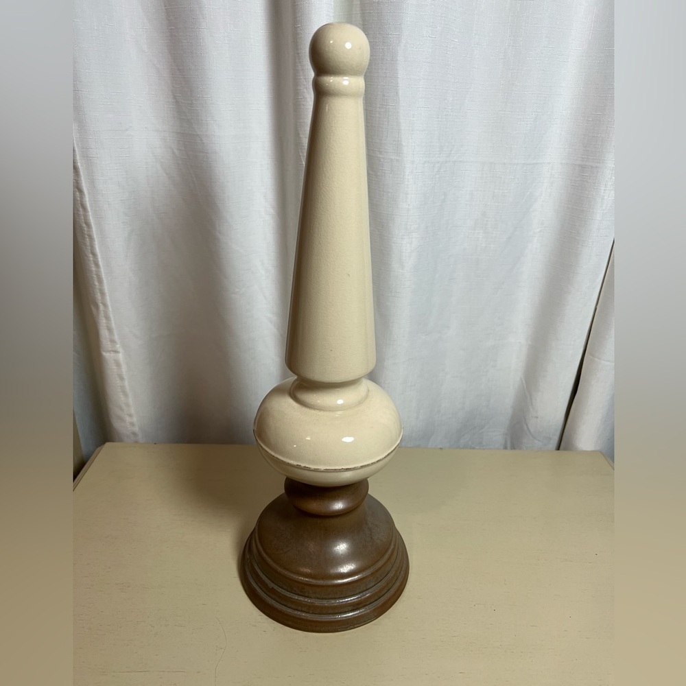 Cream and Brown Slender Accent Decor